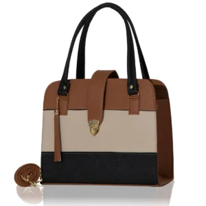 Bolsa Araceli Camel/Negro 4097 a precio de mayoreo Alma Colorida - Inicia tu negocio y multiplica ganancias.