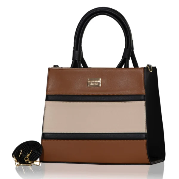 Bolsa Ariel Camel/Negro 4106 a precio de mayoreo Alma Colorida - Inicia tu negocio y multiplica ganancias.