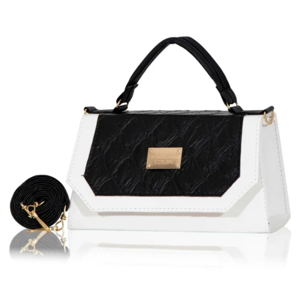 Mariconera Kasandra Negro/Blanco