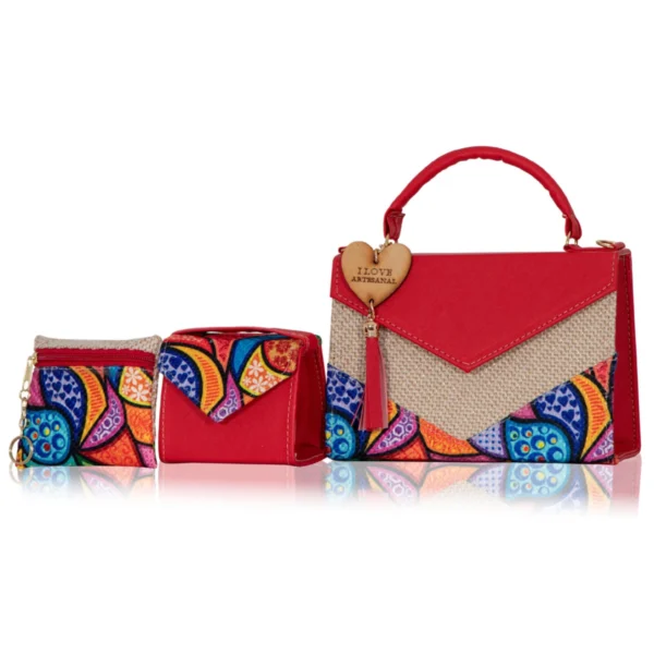 Set Crossbody Romelia Rojo