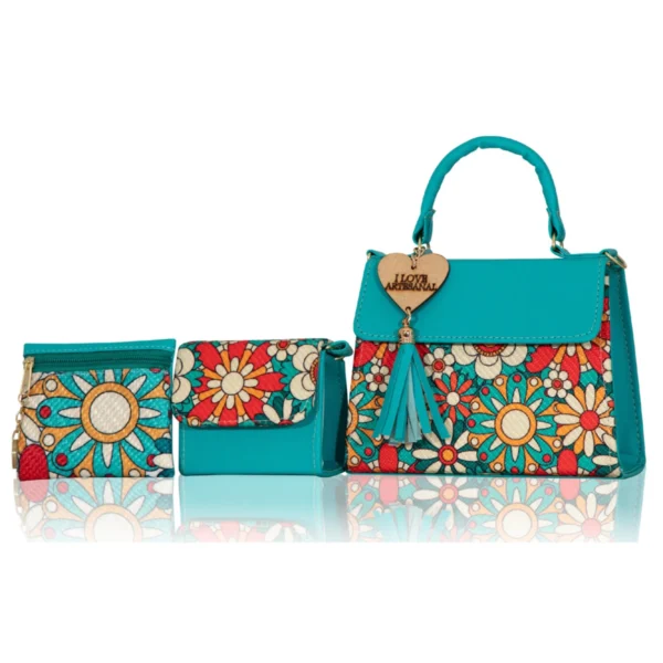 Set Crossbody Roberta Aqua